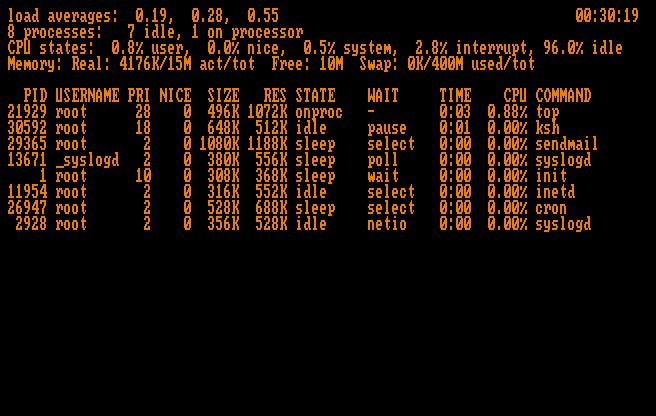top(1) stares at me from the crypt